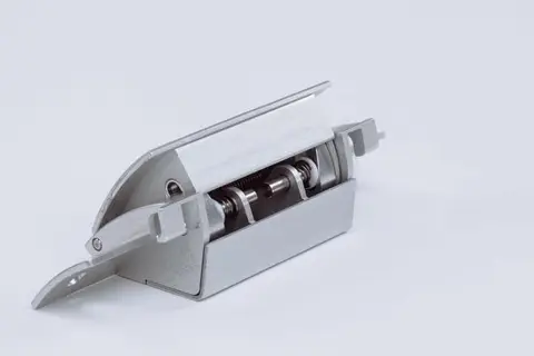 Metal latch on a bracket