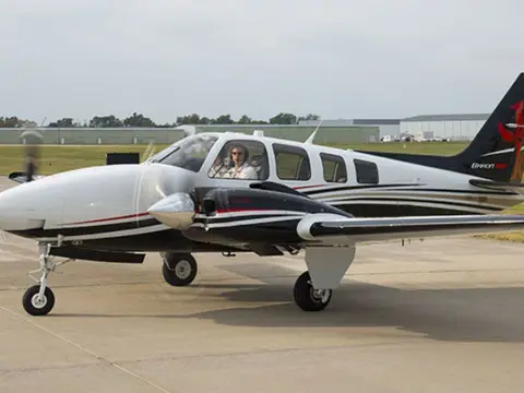 New wing walk fitted on a Baron wing