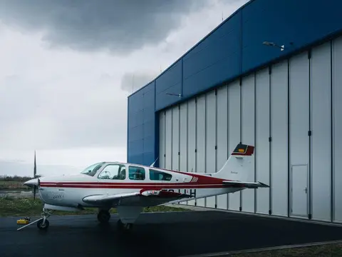 New wing walk fitted on a Bonanza wing
