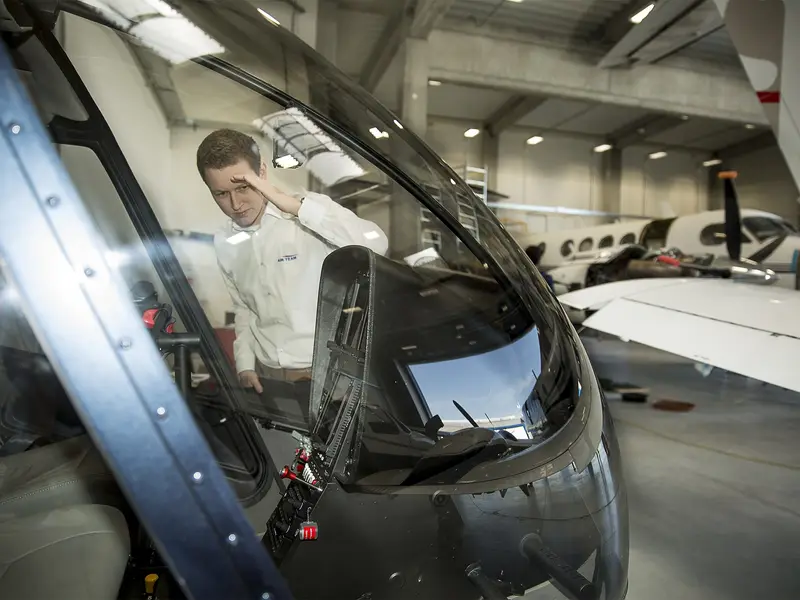 Avionics panel being installed in a cockpit