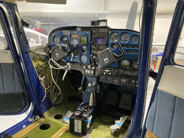 Cockpit during the installation