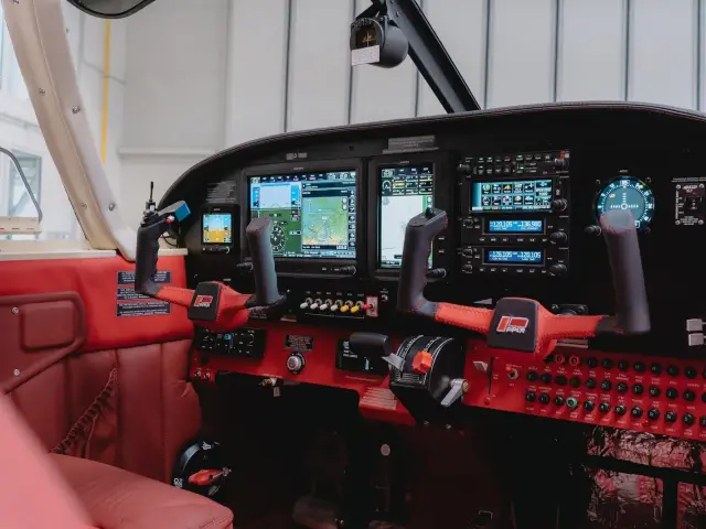 Cherokee panel and red interior from the side