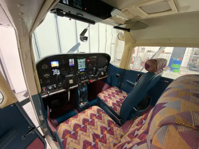 Cockpit with the new panel