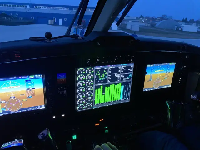 G1000 NXi cockpit during final checks