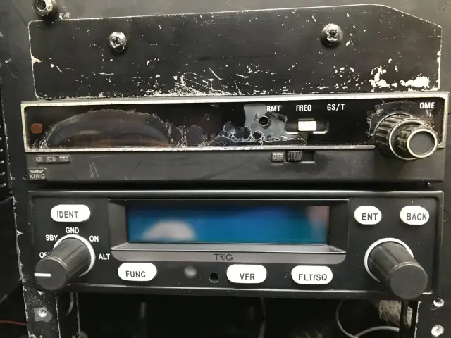 DME unit being refitted in the radio stack