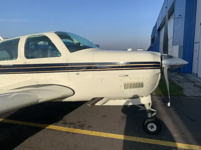 Beechcraft A36 Bonanza on the ramp at Kunovice