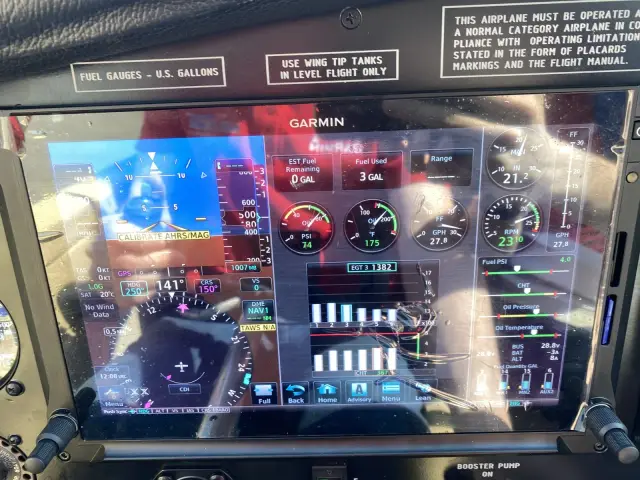 G500 TXi display with engine indication
