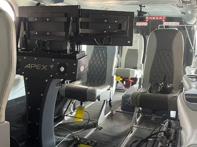 Mission operator stations in the GOSHAWK cabin