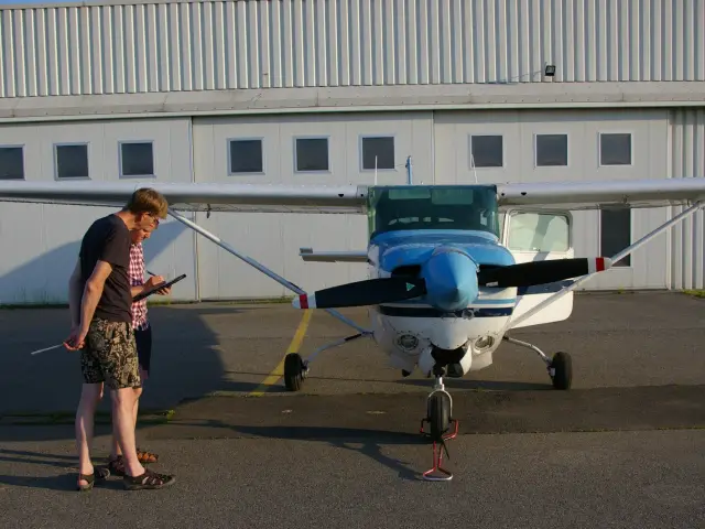 Cutlass RG II on the ramp before the flight test