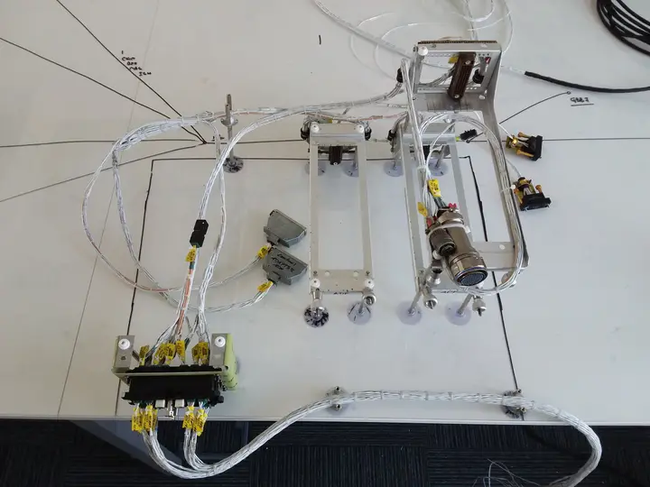 Wiring harness connected to a continuity test fixture