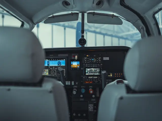 Cream leather cabin interior of a Mooney M20J
