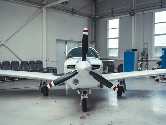 Mooney M20J in the Kunovice hangar