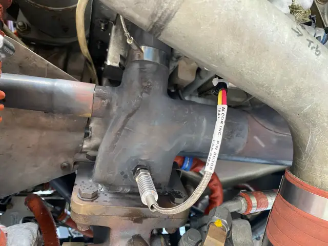 Malibu engine compartment during the turbo probe change