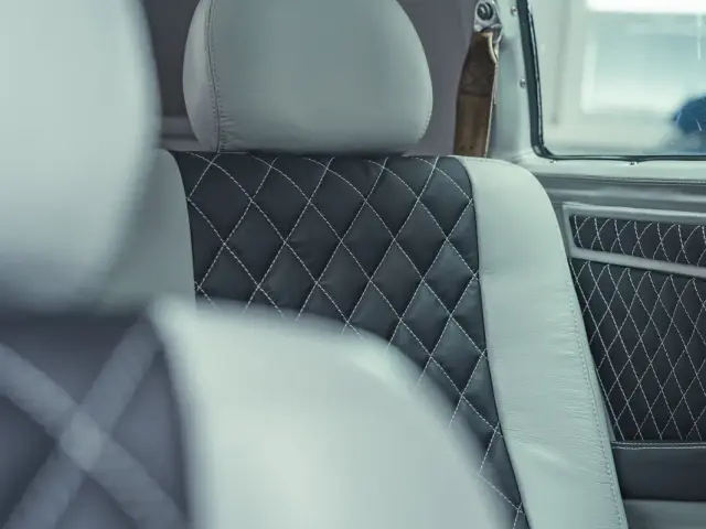 Quilted leather seat