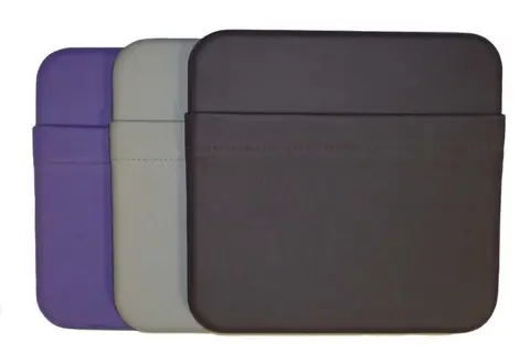 Literature pockets in three colours