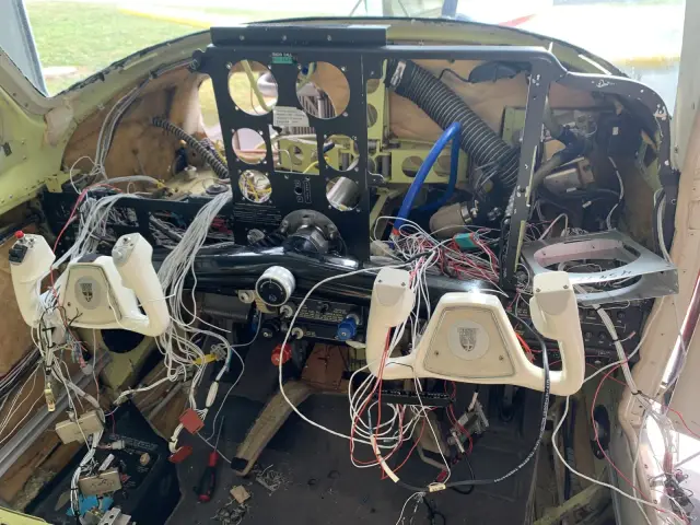 Instrument panel stripped for the rebuild